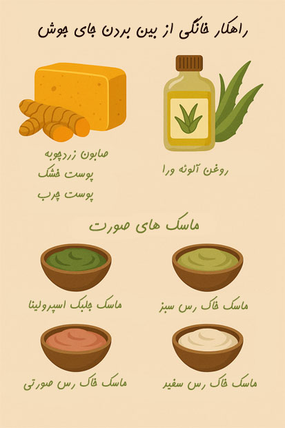 از بین بردن جای جوش در خانه